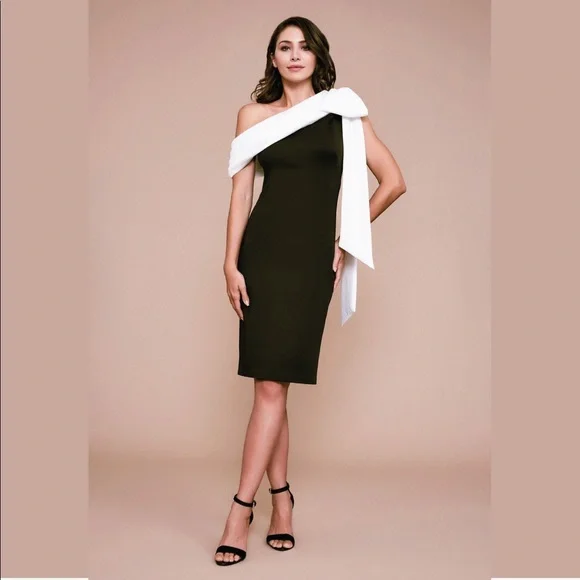 tencel off the shoulder dress Miss Circle Women Eden Square Neck Ruffle Trim High Waist Midi Dress